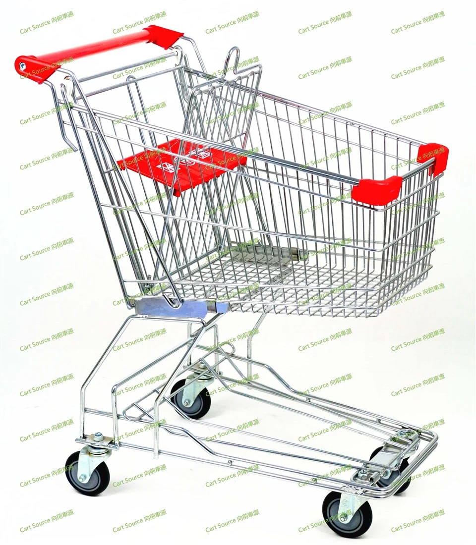 Steel Wire Bottom 62L Shopping Cart